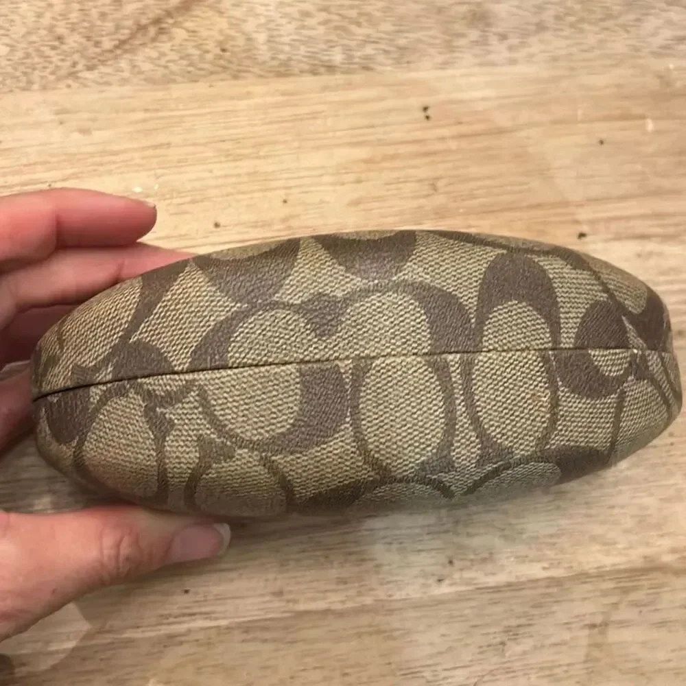 Coach Signature clam shell sunglasses hard case.
